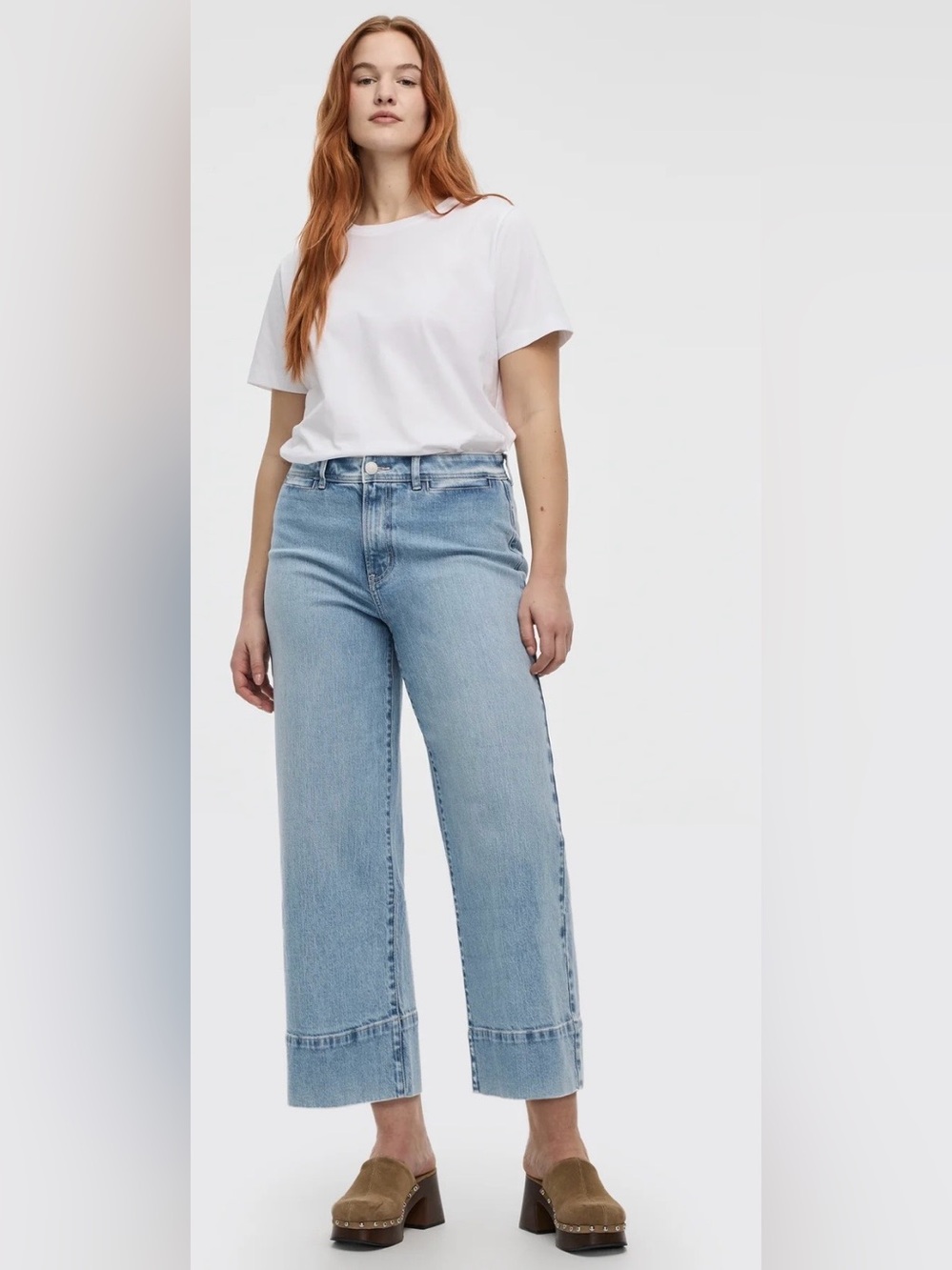 Reitmans Light Blue Cropped Straight-Leg Jeans